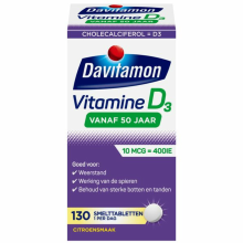 4X Davitamon Vitamine D3 Vanaf 50 Jaar 130 smelttabletten