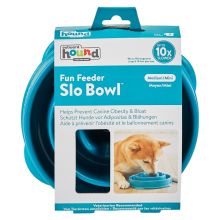 Merkloos Outward Hound Fun Feeder Drop Voerbak Turquoise Medium 22 x 22 x 5 cm
