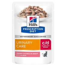 Hill's Prescription Diet Kattenvoer Nat Feline C/D Urinary Zalm 12 x 85 gr
