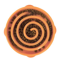 Merkloos Outward Hound Dog Fun Feeder Swirl Medium Oranje 22 x 22 x 5 cm