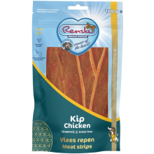 10X Renske Gezonde Beloning Vleesrepen Hondensnack Kip 100 gr