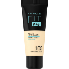 2X Maybelline Fit Me Matte + Poreless Foundation 105 Natural Ivory