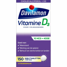 4X Davitamon Vitamine D 10 MCG Volwassenen 150 smelttabletten