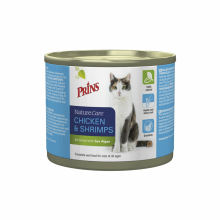 6X Prins NatureCare Kattenvoer Nat Kip & Garnaal 200 gr