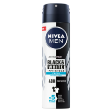3X NIVEA Men Deodorant Spray Invisible for Black & White Fresh 150 ml