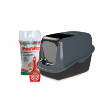 PeeWee Startpakket EcoHus Zwart   Antraciet 56 x 39 x 38,5 cm