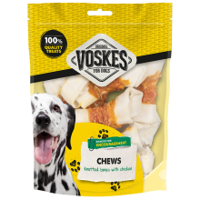 Voskes Hondensnacks Blanke Kauwknopen Met Kip 10 stuks