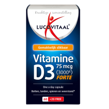 3X Lucovitaal Vitamine D3 75mcg Forte 80 capsules