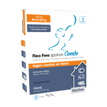 Flea Free Ectoline Duo Anti Vlooien en Teken Druppels Hond 40 60 kg 2 pipetten