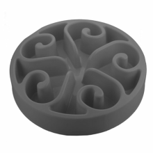 Dobey.Nl Eat Slow Live Longer Anti schrok Voerbak Rond Grijs 20,5 cm