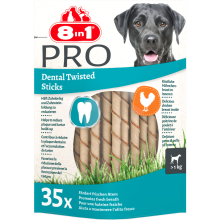 5X 8in1 Delights Pro Dental Twist Sticks Kip 35 stuks