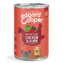 Edgard & Cooper Edgard & Cooper Blik Vers Vlees Senior Hondenvoer Kip   Zalm 400 gr