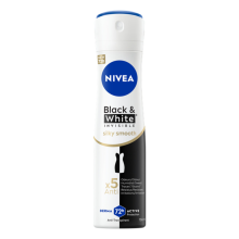 3X NIVEA Deodorant Spray Black & White Silky Smooth 150 ml
