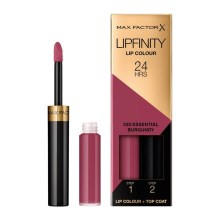 1+1 Gratis: Max Factor Lipfinity Liquid Lipstick 330 Essential Burgundy