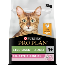 4X Pro Plan Kattenvoer Droog Adult Sterilised Delicate Digest Kip 3 kg