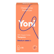 3X Yoni Biologisch Katoenen Tampons Medium 16 stuks