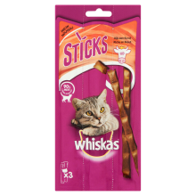 28X Whiskas Sticks Kattensnack Rund 18 gr