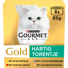 Gourmet Gold Kattenvoer Nat Hartig Torentje 8 x 85 gr
