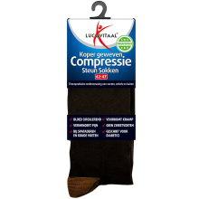 3X Lucovitaal Compressie Steun Sokken Zwart maat 42 47 1 paar