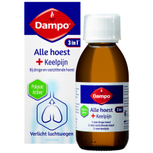 2X Dampo Alle Hoest +Keelpijn 150 ml