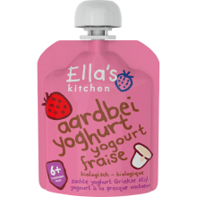 Ella's Kitchen Biologisch Knijpfruit 6+m Aardbeien Yoghurt 90 gr