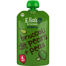 Ella's Kitchen Biologisch Knijpfruit 4+m Peren, Doperwten & Broccoli 120 gr