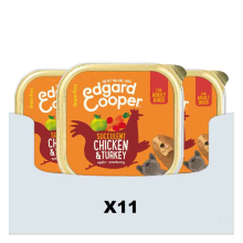 Edgard & Cooper 11x Edgard & Cooper Kuipje Vers Vlees Hondenvoer Kip   Kalkoen 150 gr