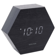 Karlsson Hexagon wekker zwart