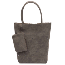 Zebra Trends Zebra Natural Shopper met Studs Army Green Suedine