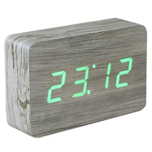 Gingko   Brick Click Clock Ash