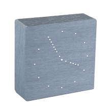 Gingko   Analogue Click Clock Aluminium