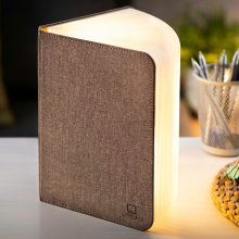 Gingko Large Smart Book Light Linen Fabric Coffee Brown