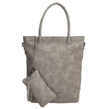 Zebra Trends Zebra Natural Shopper met rits Middengrijs Suedine