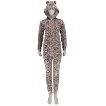 Onesie dames Leopard roze   maat L/XL