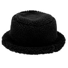 Sarlini Bucket hat teddy zwart