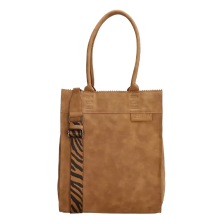 Zebra Trends Zebra Shopper Merel met rits Camel