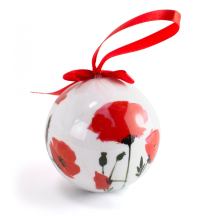 Museum Editions Kerstbal Klaprozen in cadeaudoosje