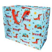 Rex London Jumbo opbergtas Sausage Dog Blauw
