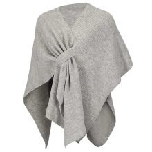 Sarlini Poncho Omslagdoek met lus   grijs melange