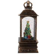 Clayre & Eef Lantaarn Kerstboom met LED verlichting en muziek