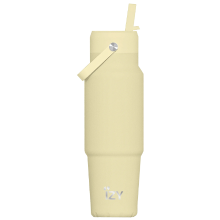 IZY Bottles The Originals   Travel Bottle met rietje Butter Yellow 900 ml