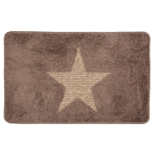 Clayre & Eef Badmat Ster bruin (78 x 48 cm)