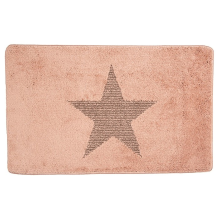 Clayre & Eef Badmat Ster roze (78 x 48 cm)
