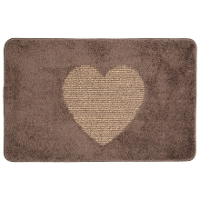 Clayre & Eef Badmat Hart bruin (78 x 48 cm)
