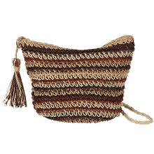 Sarlini Schoudertas Beach stripes bruin