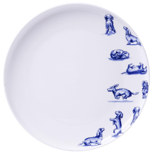 Heinen Delfts Blauw Dinerbord Teckel Nhaan 26 cm
