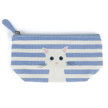 Catseye London Make up tasje Blue Cotton Cat