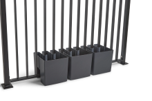 Vercony GreenUp Balkon Plantenbakken   Antraciet   Set van 3 Stuks