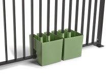Vercony GreenUp Balkon Plantenbakken   Olijfgroen   Set van 2 Stuks