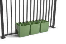 Vercony GreenUp Balkon Plantenbakken   Olijfgroen   Set van 3 Stuks